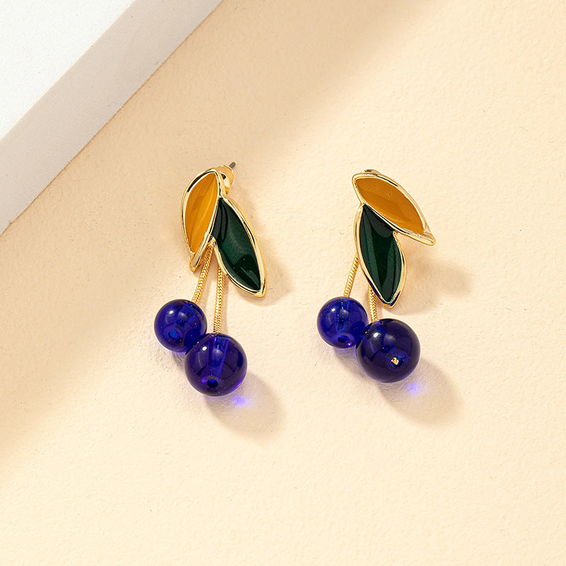 European And American Style Personality, Trend, Fashion Cherry-shaped Earrings