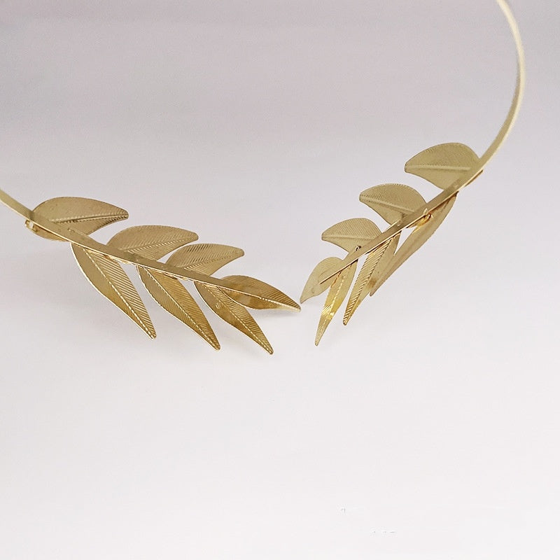 Bride Leaves Headband Forest Metal