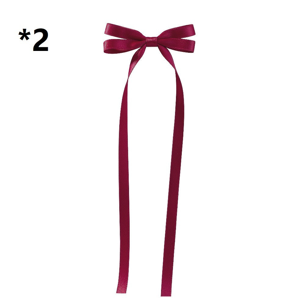 Bow Braided Hair Ribbon Tie-up Hair Tie Double Ponytail Duckbill Clip