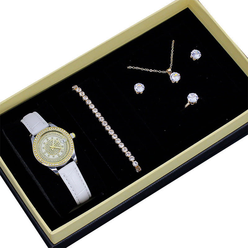 New Ladies Watch Good-looking Cross-border Valentine's Day Watch Jewelry Suit With Decoration