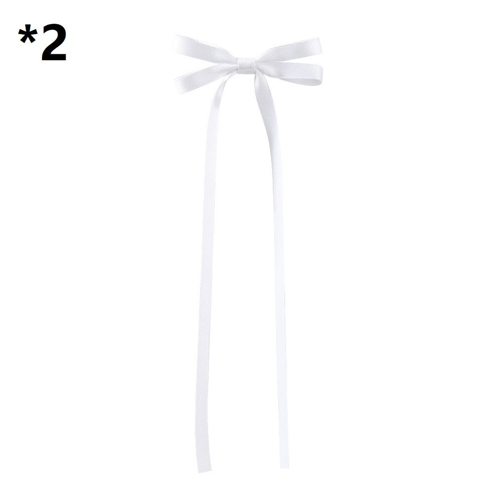 Bow Braided Hair Ribbon Tie-up Hair Tie Double Ponytail Duckbill Clip