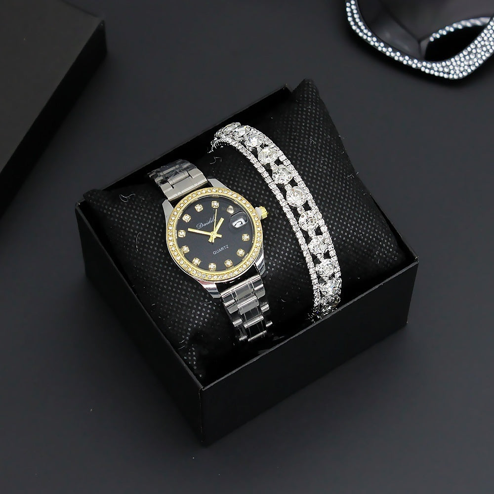 Women's Watch Affordable Luxury Fashion Diamond Foreign Trade Women's Watch Bracelet Student Watch Gift Suit