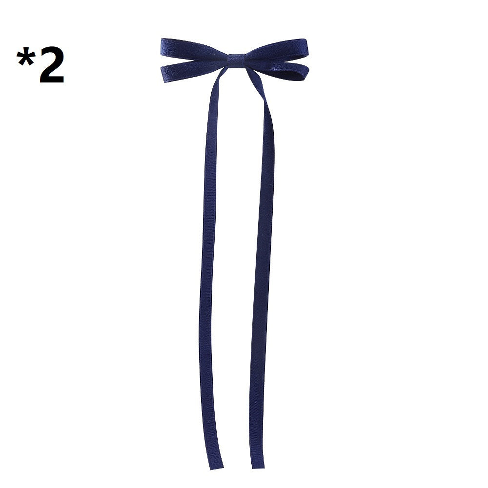 Bow Braided Hair Ribbon Tie-up Hair Tie Double Ponytail Duckbill Clip