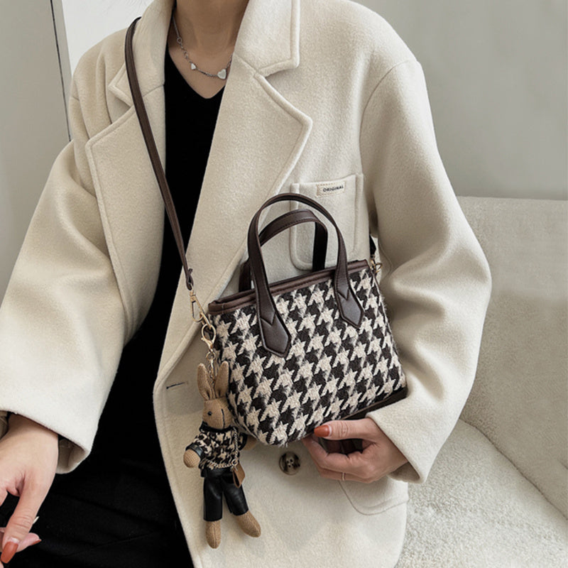 Fashion Houndstooth Shoulder Bags Portable Checkerboard Handbags All-match Messenger Bag Women Totes